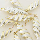 vidaXL Karácsonyi Spirális Alakú Gömb 40 pcs Arany Műanyag