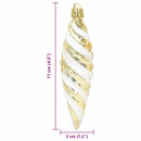 vidaXL Karácsonyi Spirális Alakú Gömb 40 pcs Arany Műanyag