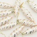 vidaXL Karácsonyi Spirális Alakú Gömb 40 pcs pezsgőszín Műanyag