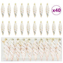 vidaXL Karácsonyi Spirális Alakú Gömb 40 pcs pezsgőszín Műanyag