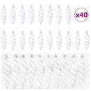 vidaXL Karácsonyi Spirális Alakú Gömb 40 pcs Fehér Műanyag