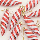 vidaXL Karácsonyi Spirális Alakú Gömb 40 pcs Piros Műanyag