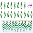 vidaXL Karácsonyi Spirális Alakú Gömb 40 pcs Zöld Műanyag