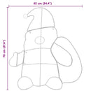 vidaXL Világító Mikulás 60 LED-del Meleg fehér 62 x 70 cm Lurex Szövet