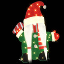 vidaXL Kivilágított Tündér Meleg fehér 71 x 64 cm Lurex Szövet