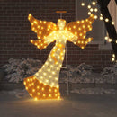 vidaXL Világító szög Meleg fehér 116 x 29 x 158.5 cm Poliészter