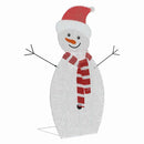 vidaXL Világító Hóember Család 3 pcs Meleg fehér Poliészter