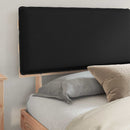 vidaXL Ágykeret Kárpitozott Fejtámlával Fekete 200 x 200 cm