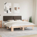 vidaXL Ágykeret Kárpitozott Fejtámlával Tópszínű 180 x 200 cm