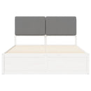 vidaXL Ágykeret Kárpitozott Fejtámlával Világosszürke 180 x 200 cm