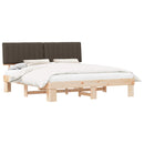 vidaXL Ágykeret Kárpitozott Fejtámlával Tópszínű 180 x 200 cm