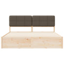 vidaXL Ágykeret Kárpitozott Fejtámlával Tópszínű 180 x 200 cm