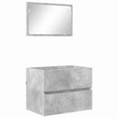 vidaXL Fürdőszoba bútor szett Beton Szürke 60 x 38,3 x 45 cm Faanyag