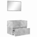 vidaXL Fürdőszoba bútor szett Beton Szürke 60 x 38,3 x 45 cm Faanyag