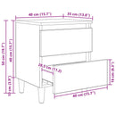 vidaXL Ágy szekrények fiókkal 2 pcs Öreg fa 40 x 35 x 50 cm Faanyag