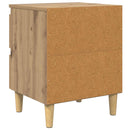 vidaXL Ágy szekrények 2 pcs Artisan tölgy 40 x 35 x 50 cm Faanyag