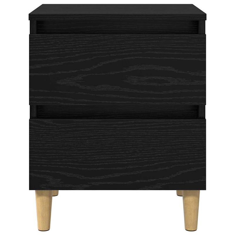 vidaXL Ágy szekrények 2 pcs Fekete tölgy 40 x 35 x 50 cm Faanyag