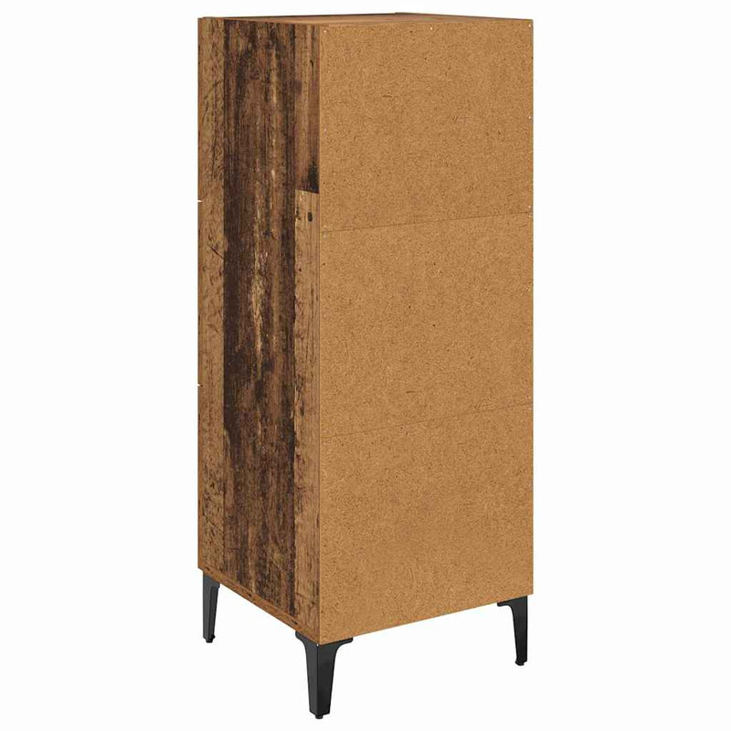 vidaXL Széf fiókkal Öreg fa 34,5 x 34 x 90 cm Faanyag