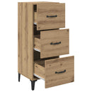 vidaXL Széf fiókkal Artisan tölgy 34,5 x 34 x 90 cm Faanyag