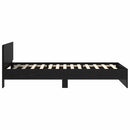 vidaXL Ágykeret LED -es lámpákkal Fekete tölgy 90 x 200 cm Faanyag