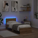 vidaXL Ágykeret LED -es lámpákkal Artisan tölgy 75 x 190 cm Faanyag