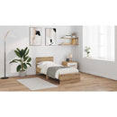 vidaXL Ágykeret LED -es lámpákkal Artisan tölgy 75 x 190 cm Faanyag