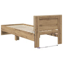 vidaXL Ágykeret LED -es lámpákkal Artisan tölgy 75 x 190 cm Faanyag
