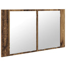 vidaXL Fürdőszobai tükörszekrény Öreg fa 80 x 12 x 45 cm Faanyag