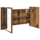 vidaXL Fürdőszobai tükörszekrény Öreg fa 80 x 12 x 45 cm Faanyag