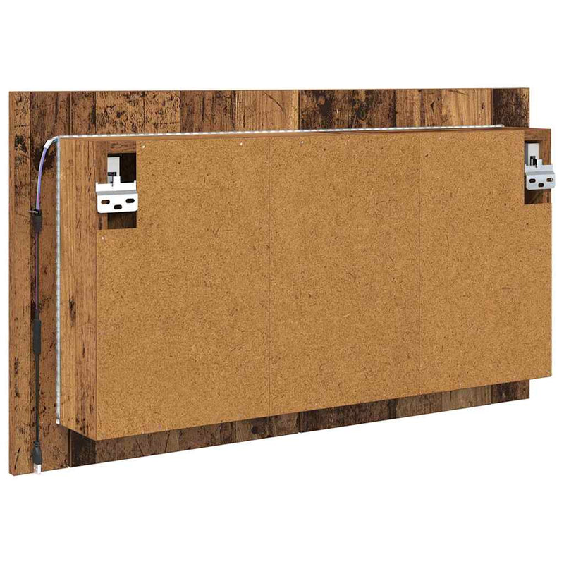 vidaXL Fürdőszobai tükörszekrény Öreg fa 80 x 12 x 45 cm Faanyag