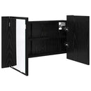 vidaXL Fürdőszobai tükörszekrény Fekete tölgy 80 x 12 x 45 cm Faanyag