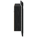 vidaXL Fürdőszobai tükörszekrény Fekete tölgy 80 x 12 x 45 cm Faanyag