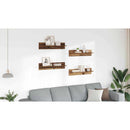 vidaXL Falpolcok polcokkal 4 pcs Öreg fa 80 x 11,5 x 18 cm Faanyag