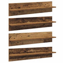 vidaXL Falpolcok polcokkal 4 pcs Öreg fa 80 x 11,5 x 18 cm Faanyag