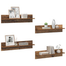 vidaXL Falpolcok polcokkal 4 pcs Öreg fa 80 x 11,5 x 18 cm Faanyag
