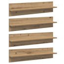 vidaXL Falpolcok 4 pcs Artisan tölgy 80 x 11,5 x 18 cm Faanyag