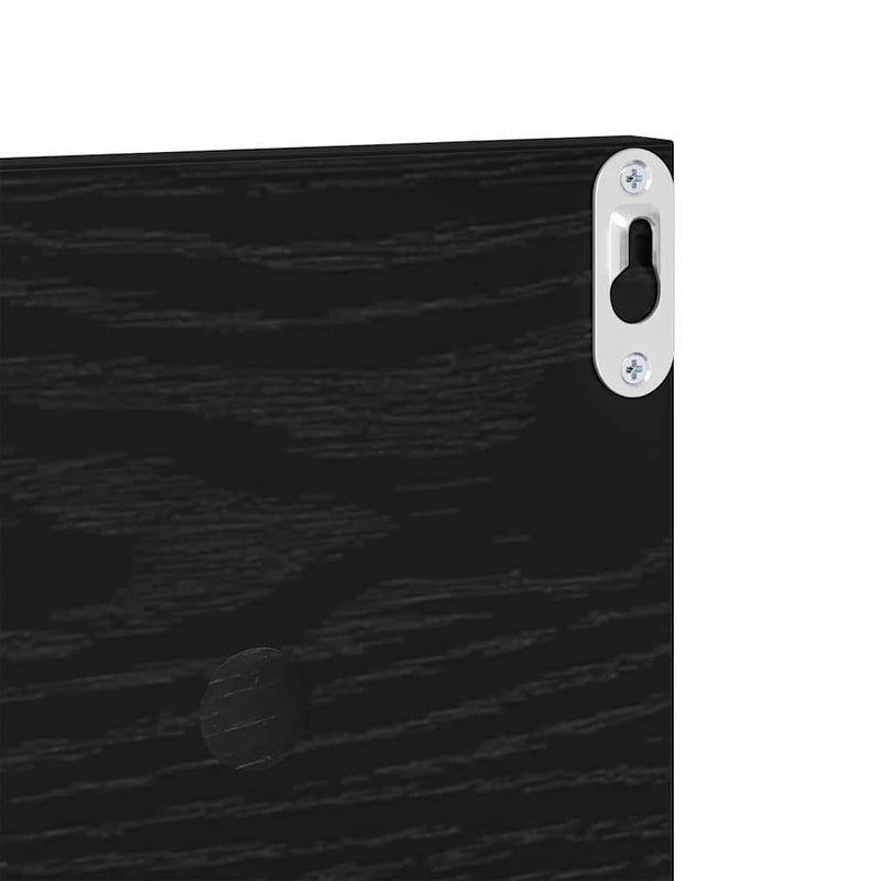 vidaXL Falpolcok 4 pcs Fekete tölgy 80 x 11,5 x 18 cm Faanyag