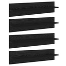 vidaXL Falpolcok 4 pcs Fekete tölgy 80 x 11,5 x 18 cm Faanyag