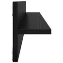 vidaXL Falpolcok 4 pcs Fekete tölgy 80 x 11,5 x 18 cm Faanyag