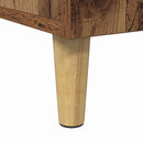 vidaXL Asztal polcokkal tárolóval Öreg fa 140 x 50 x 75 cm Faanyag