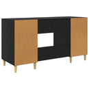 vidaXL Asztal Fekete tölgy Szerelt Fa 140 x 50 x 75 cm