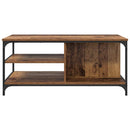 vidaXL Dohányzóasztal Öreg fa 100 x 50 x 45 cm Faanyag