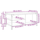 vidaXL Dohányzóasztal Artisan tölgy 100 x 50 x 45 cm Faanyag