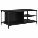 vidaXL Dohányzóasztal Fekete tölgy 100 x 50 x 45 cm Faanyag