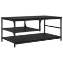 vidaXL Dohányzóasztal Fekete tölgy 90 x 49 x 40 cm Faanyag