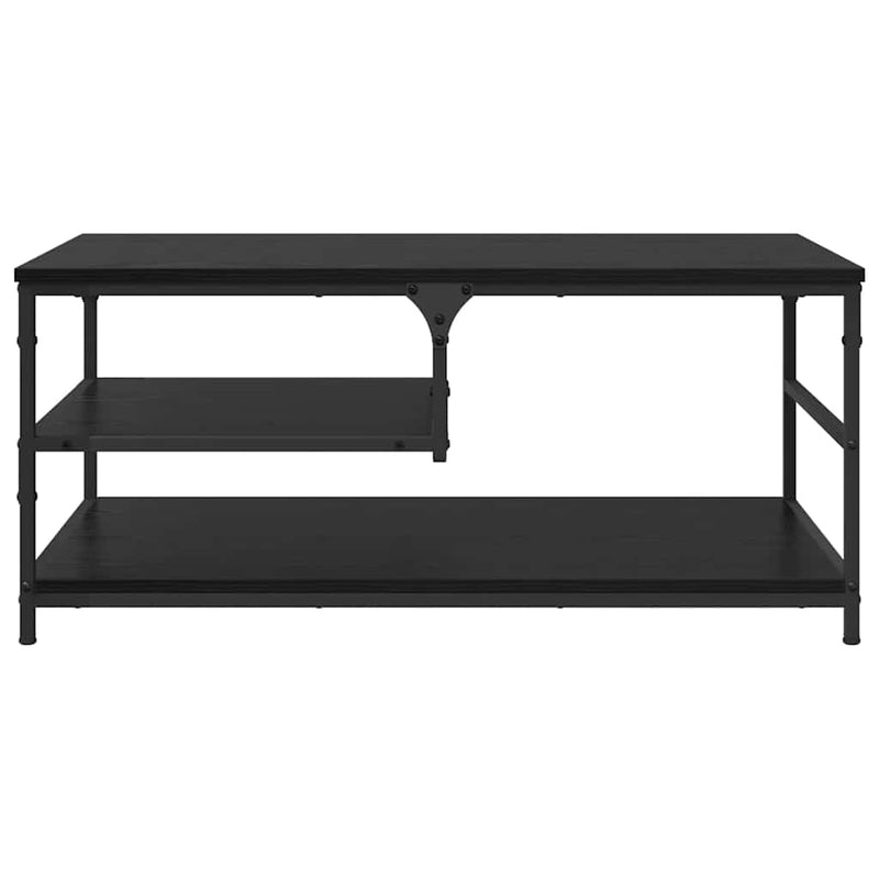 vidaXL Dohányzóasztal Fekete tölgy 90 x 49 x 40 cm Faanyag