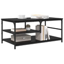 vidaXL Dohányzóasztal Fekete tölgy 90 x 49 x 40 cm Faanyag