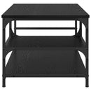 vidaXL Dohányzóasztal Fekete tölgy 90 x 49 x 40 cm Faanyag