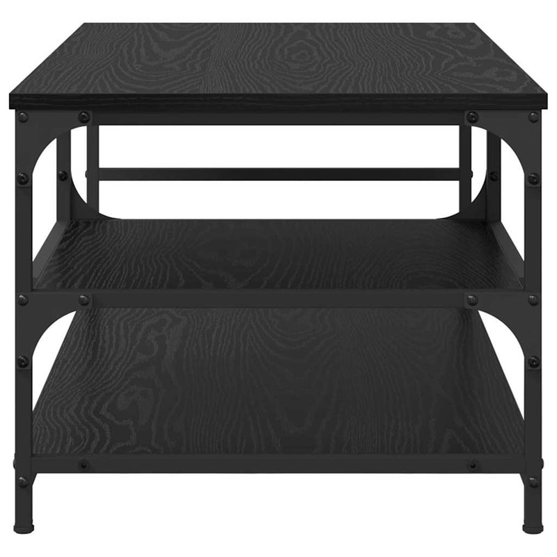 vidaXL Dohányzóasztal Fekete tölgy 90 x 49 x 40 cm Faanyag