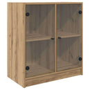vidaXL Oldalsó szekrény Artisan tölgy 68 x 37 x 75,5 cm Faanyag